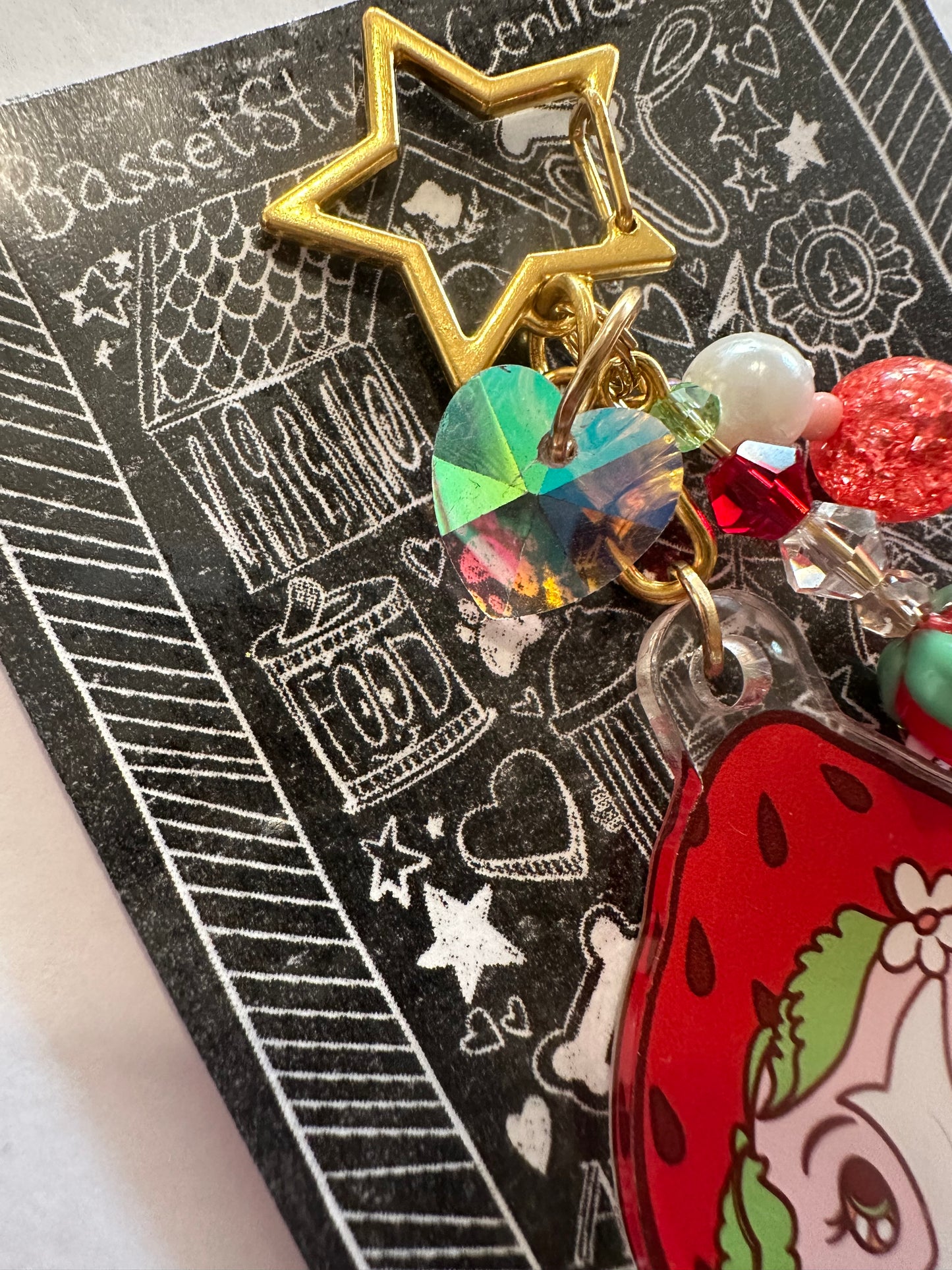 Strawberry Puppers Keychain