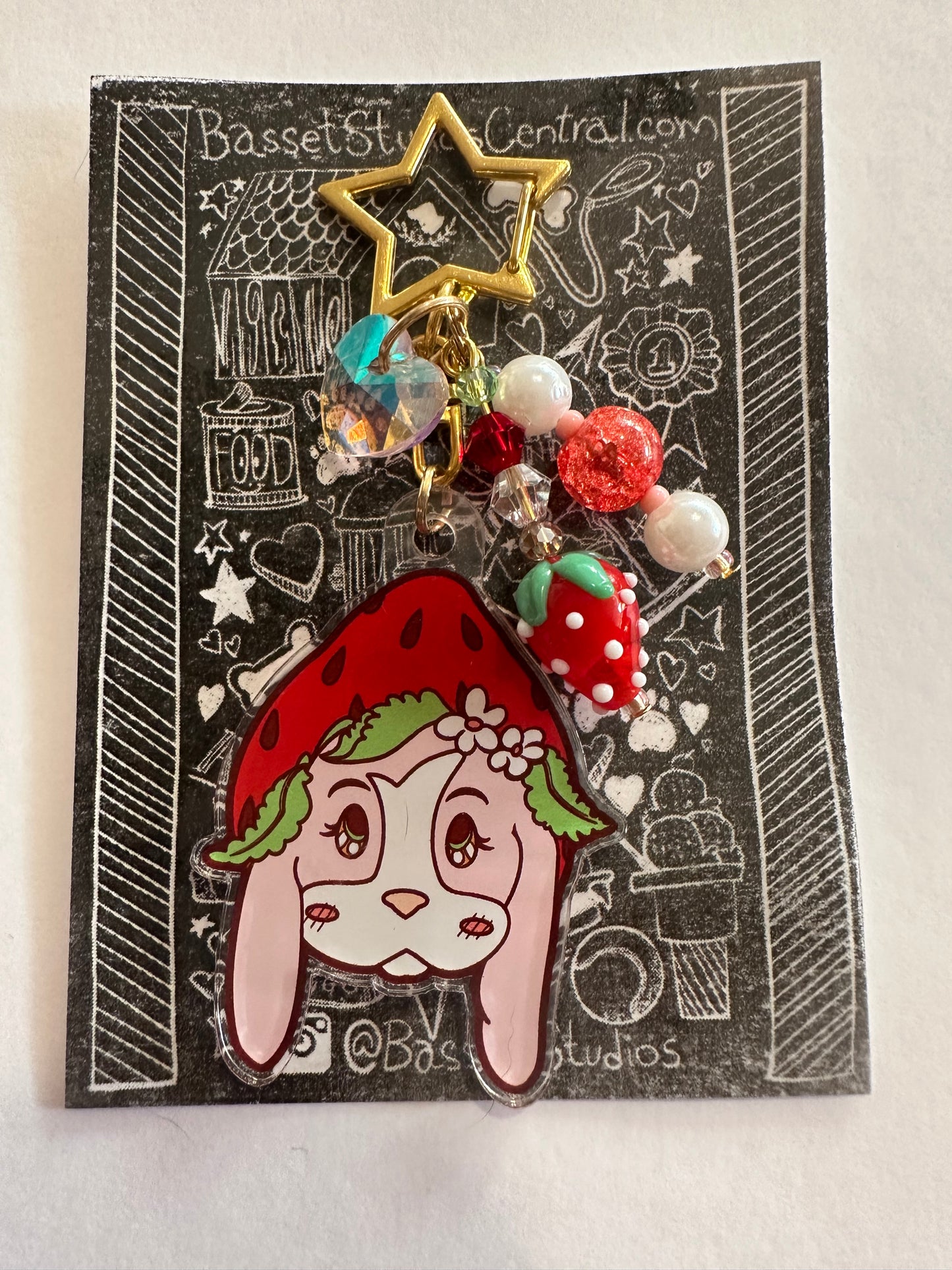 Strawberry Puppers Keychain