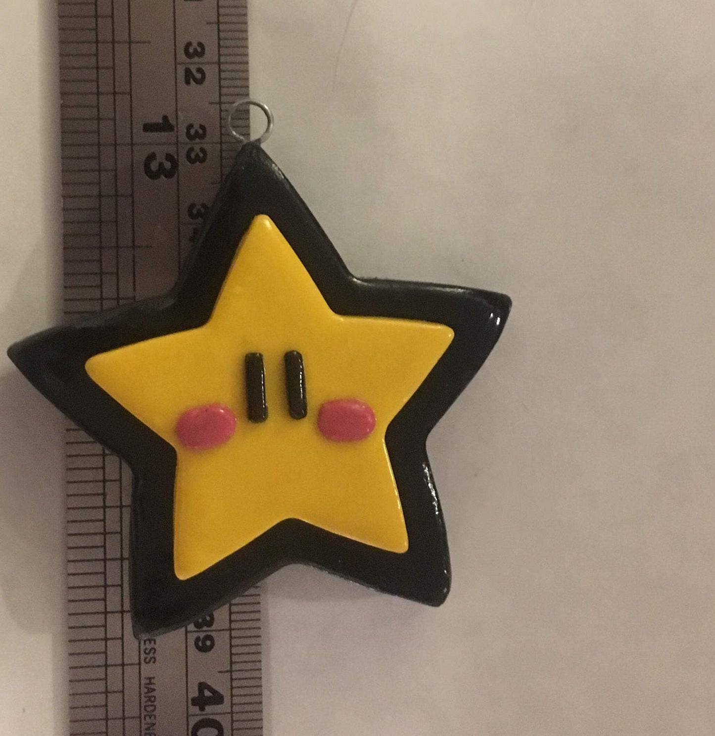 Polymer Clay Mario Star Sculpture Figurine