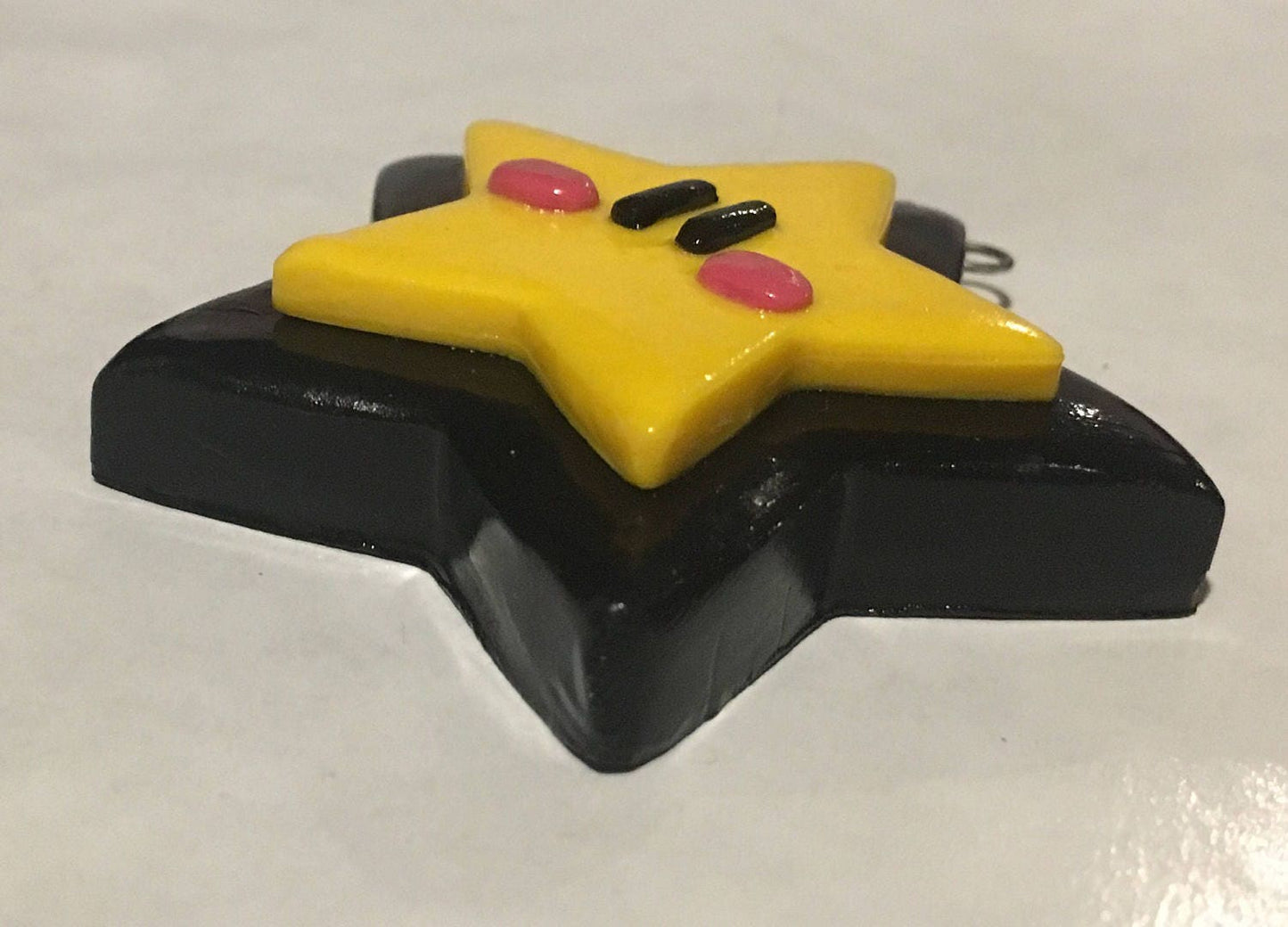 Polymer Clay Mario Star Sculpture Figurine