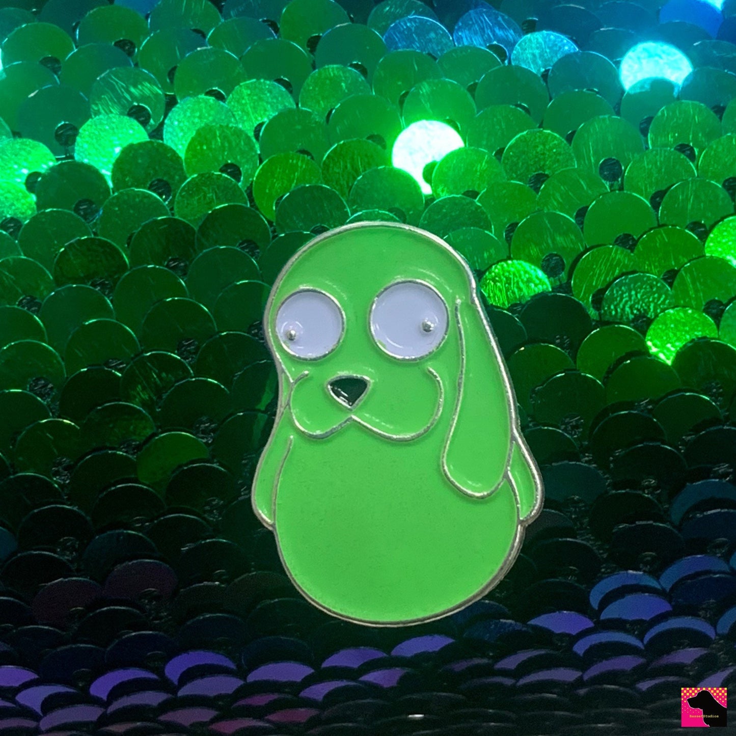 Glow-in-the-Dark Kuchi Puppy Pin