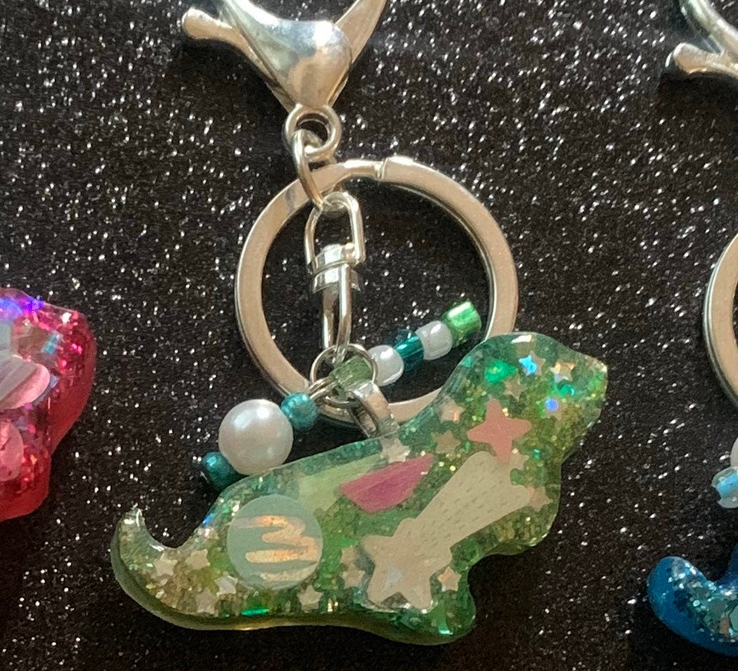 Basset Galaxy Keychain