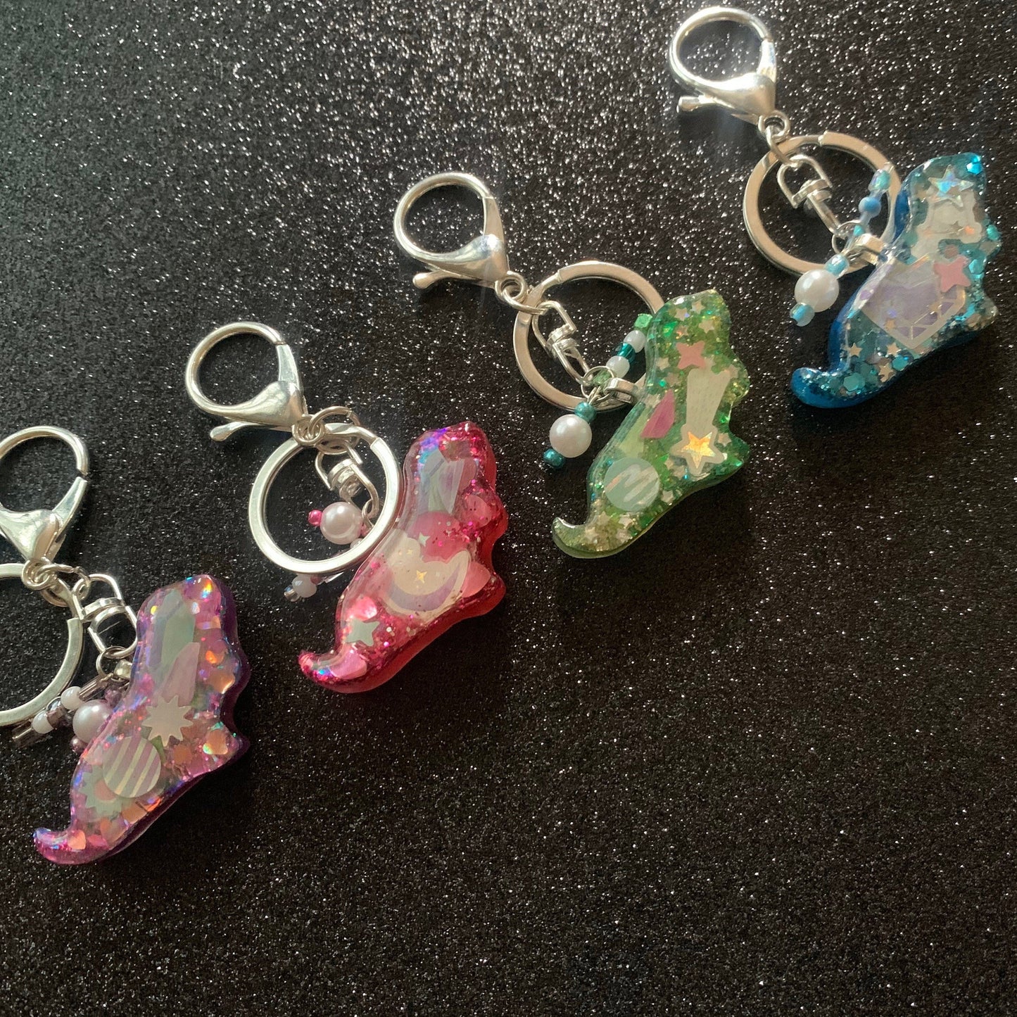 Basset Galaxy Keychain