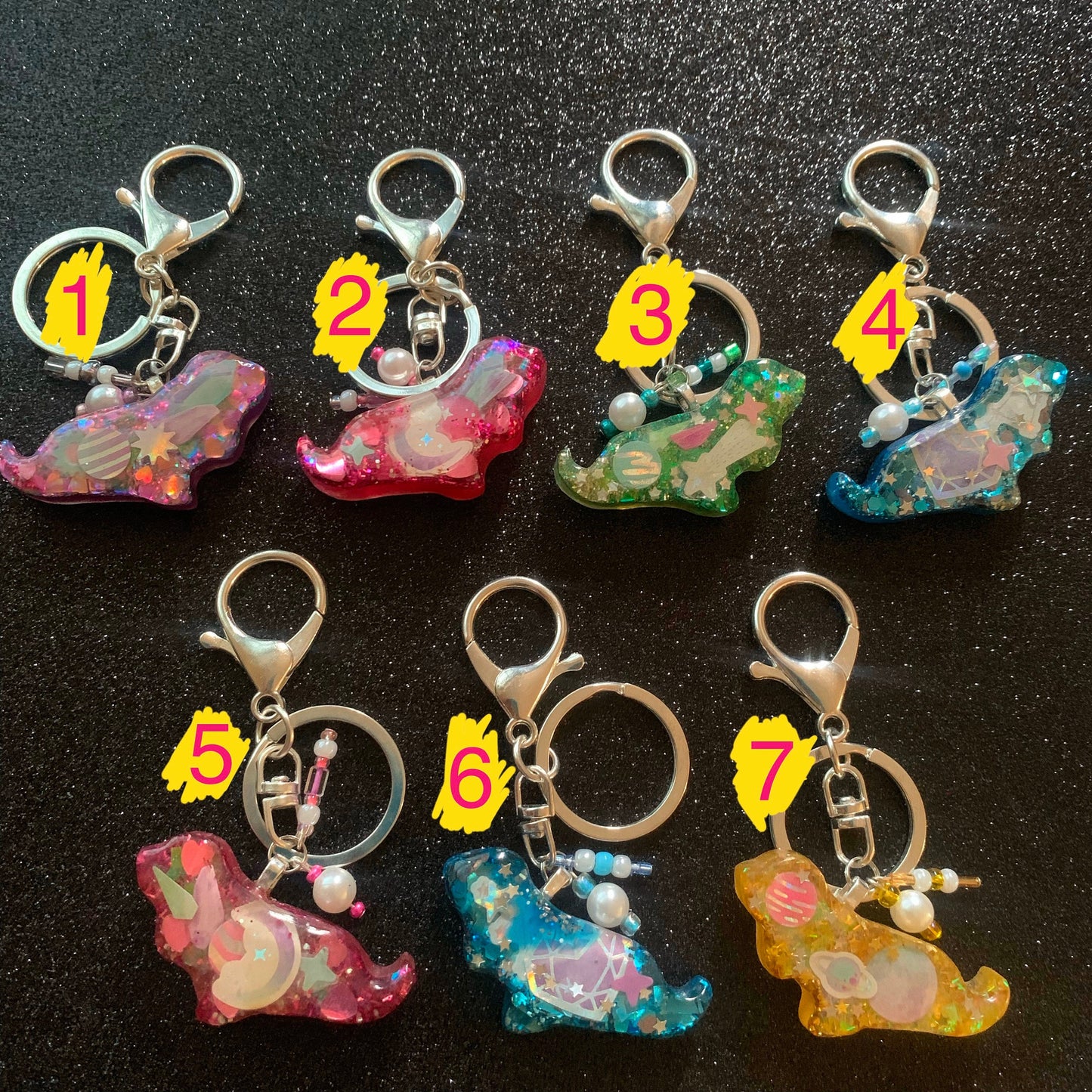 Basset Galaxy Keychain
