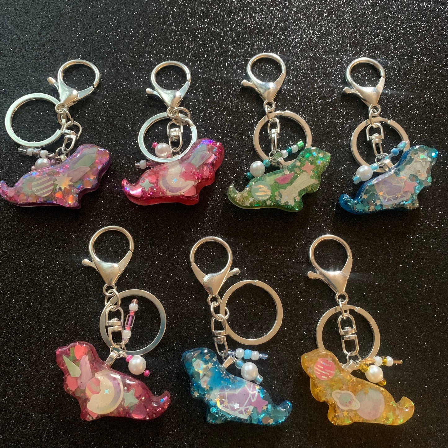 Basset Galaxy Keychain