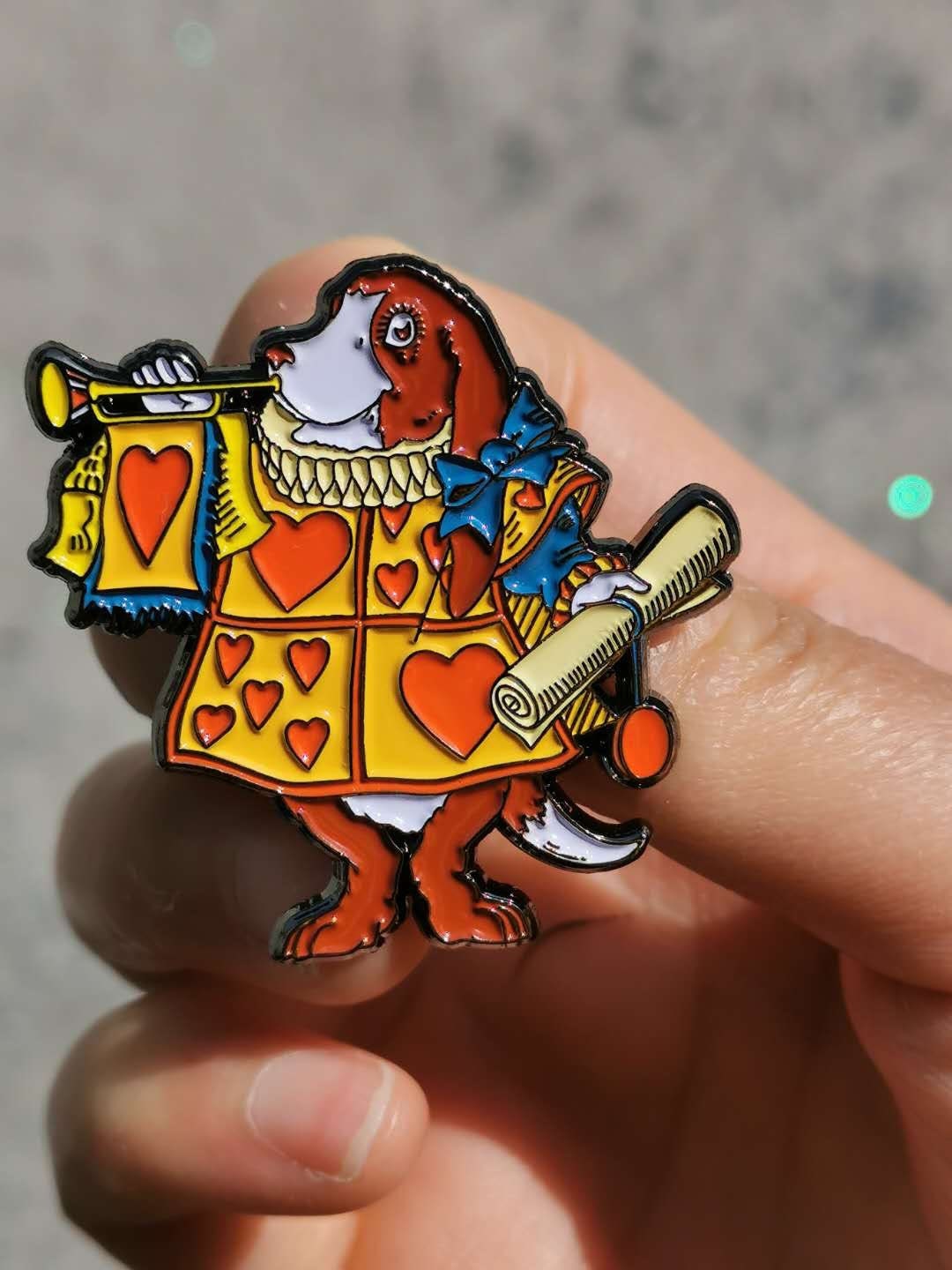 A Basset’s Adventures In Wonderland Pin