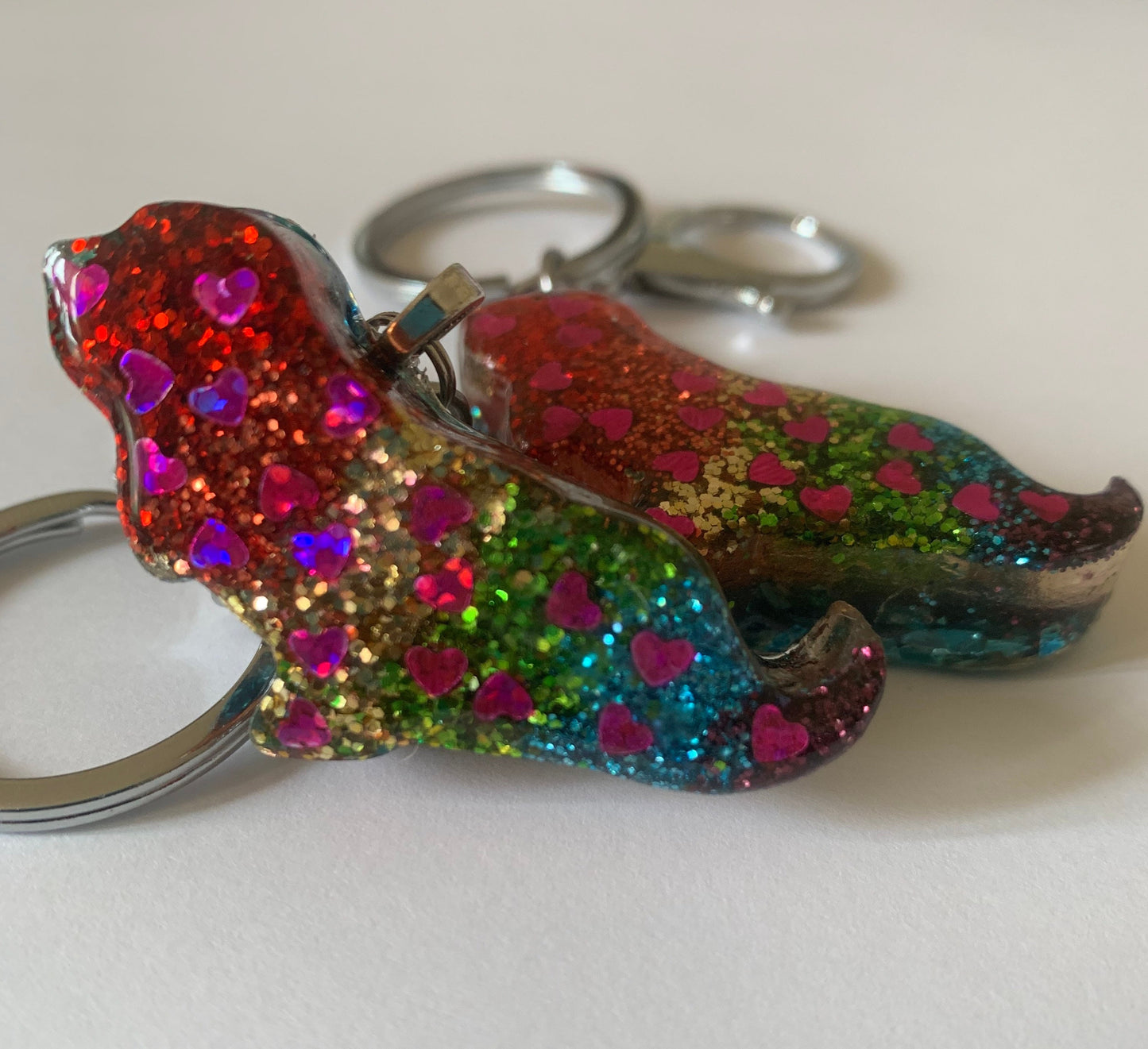 Basset Rainbow Keychain