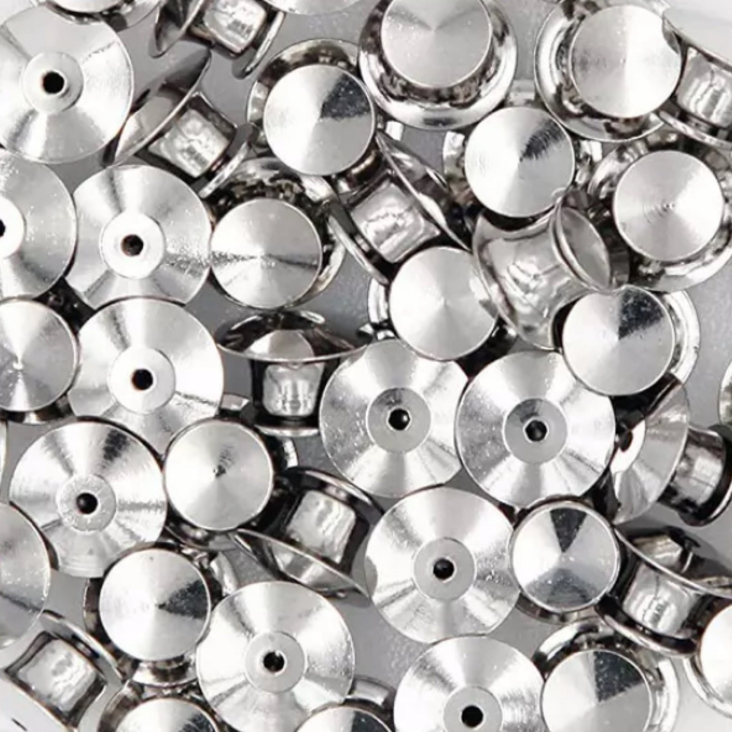 Locking Pinbacks x2, Color: Silver