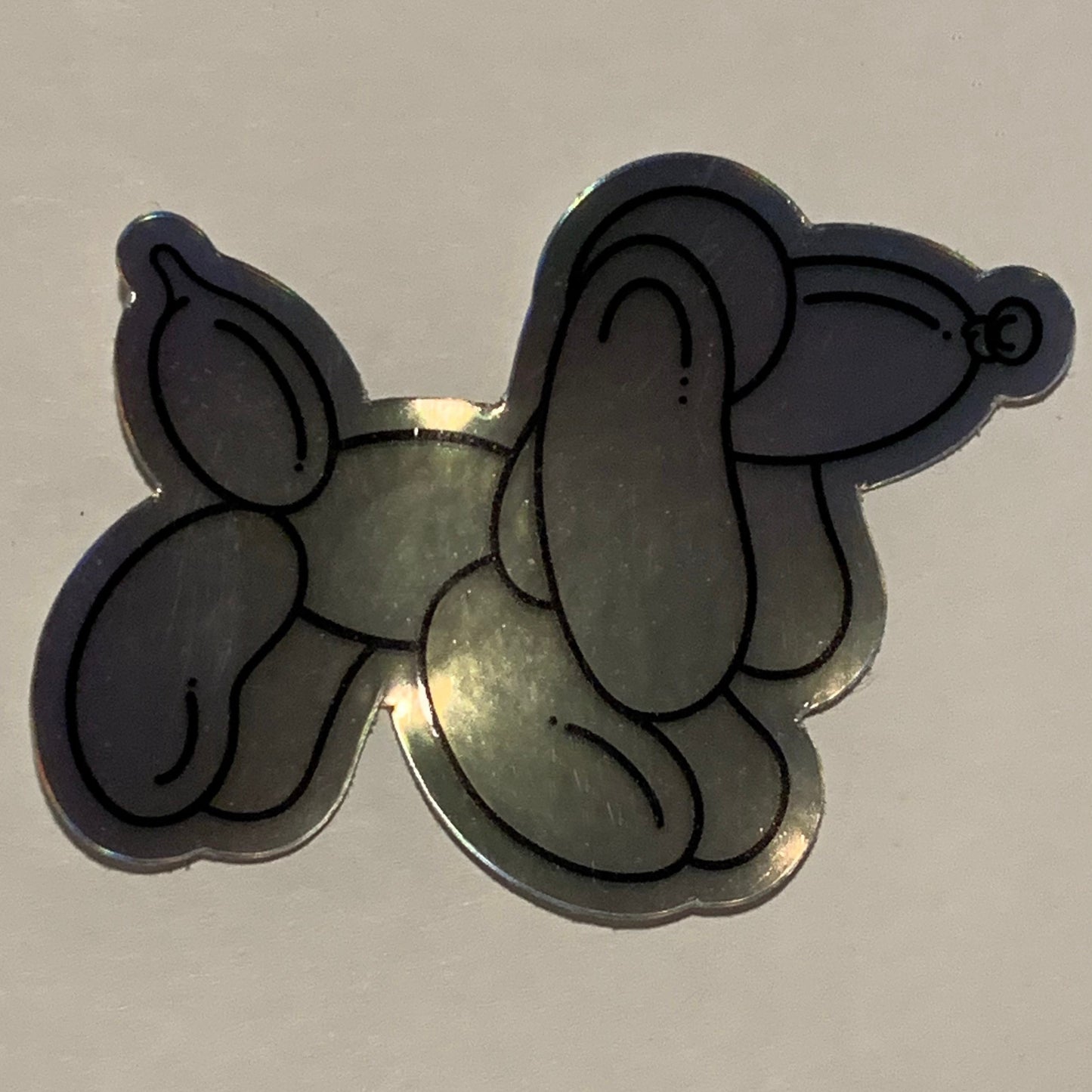 Holographic Balloon Dog Sticker