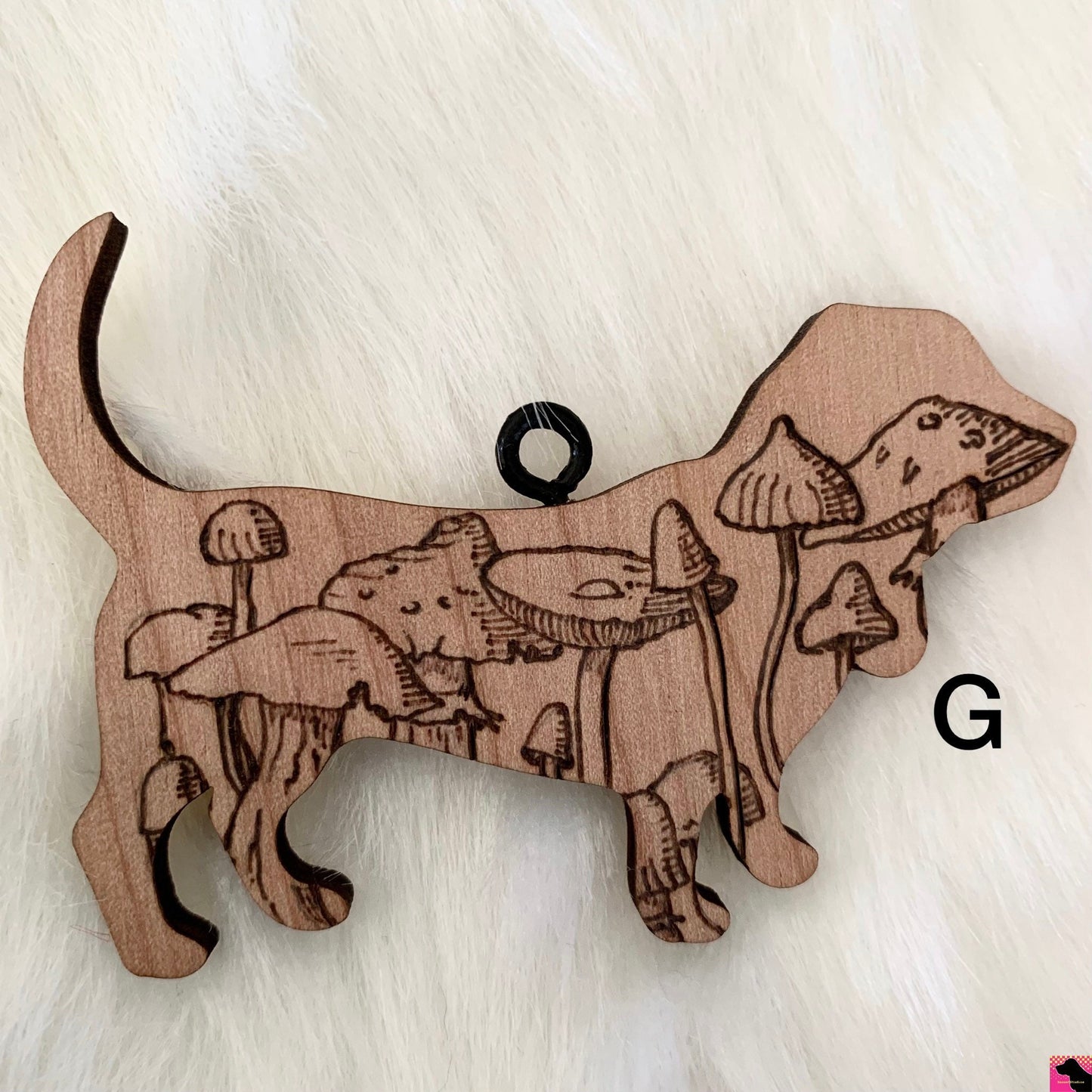 A-K Henna Hounds Wood Burned Ornaments