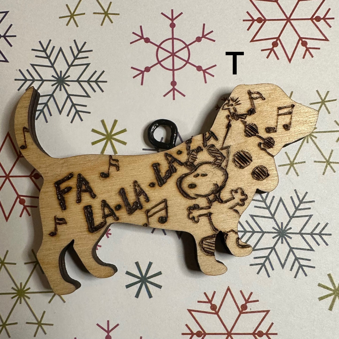 Q-U Wood Burned Hound Ornaments