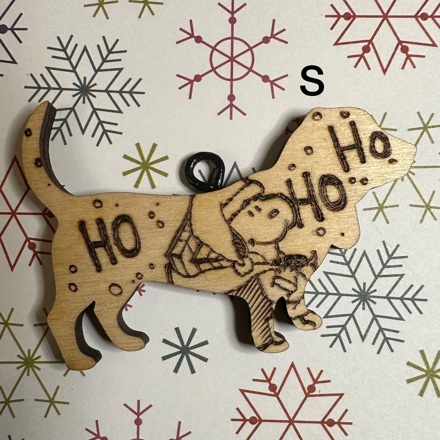 Q-U Wood Burned Hound Ornaments