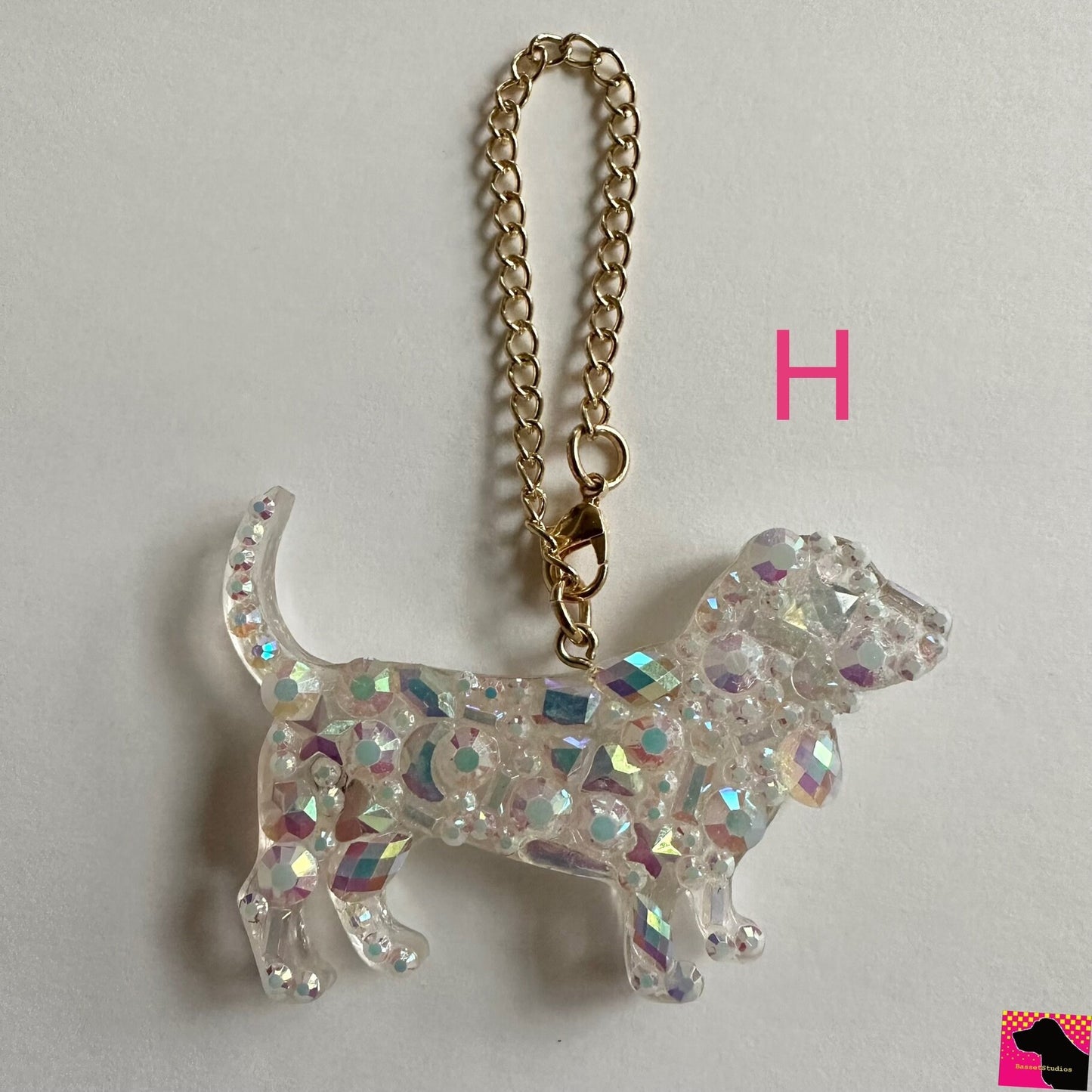 F-J Blinged Out Basset Purse/ Bag Charm