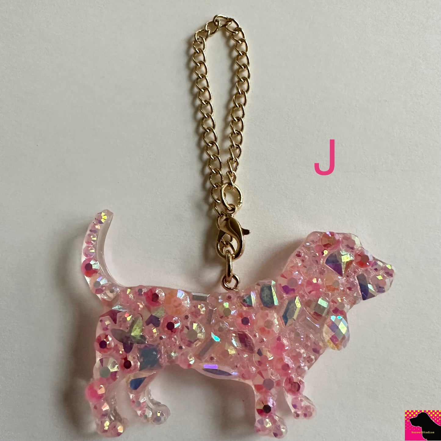 F-J Blinged Out Basset Purse/ Bag Charm